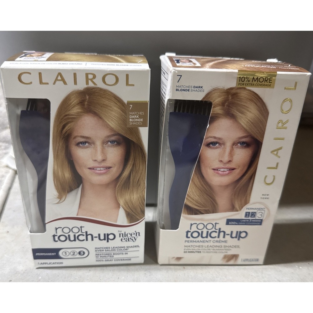 Lot of 2 Clairol Root Touch-Up Colorblend Permanent Color Hair Dye 7 Dark Blonde